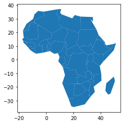 Plot GeoDataFrame Africa